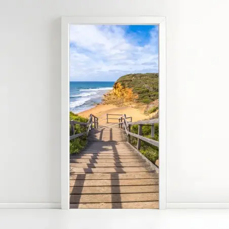 Pegatina para puerta pasarela hacia Bells Beach, Victoria – Pixers®