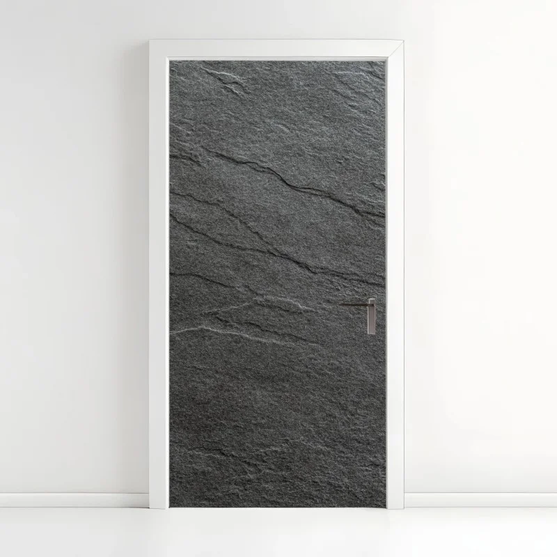 Pegatina para puerta textura de pizarra gris para decoración minimalista