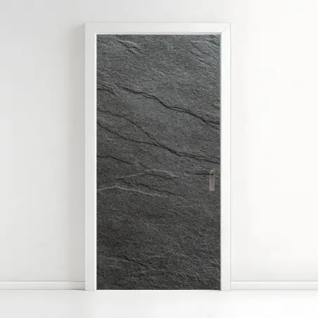 Pegatina para puerta textura de pizarra gris para decoración minimalista – Pixers®