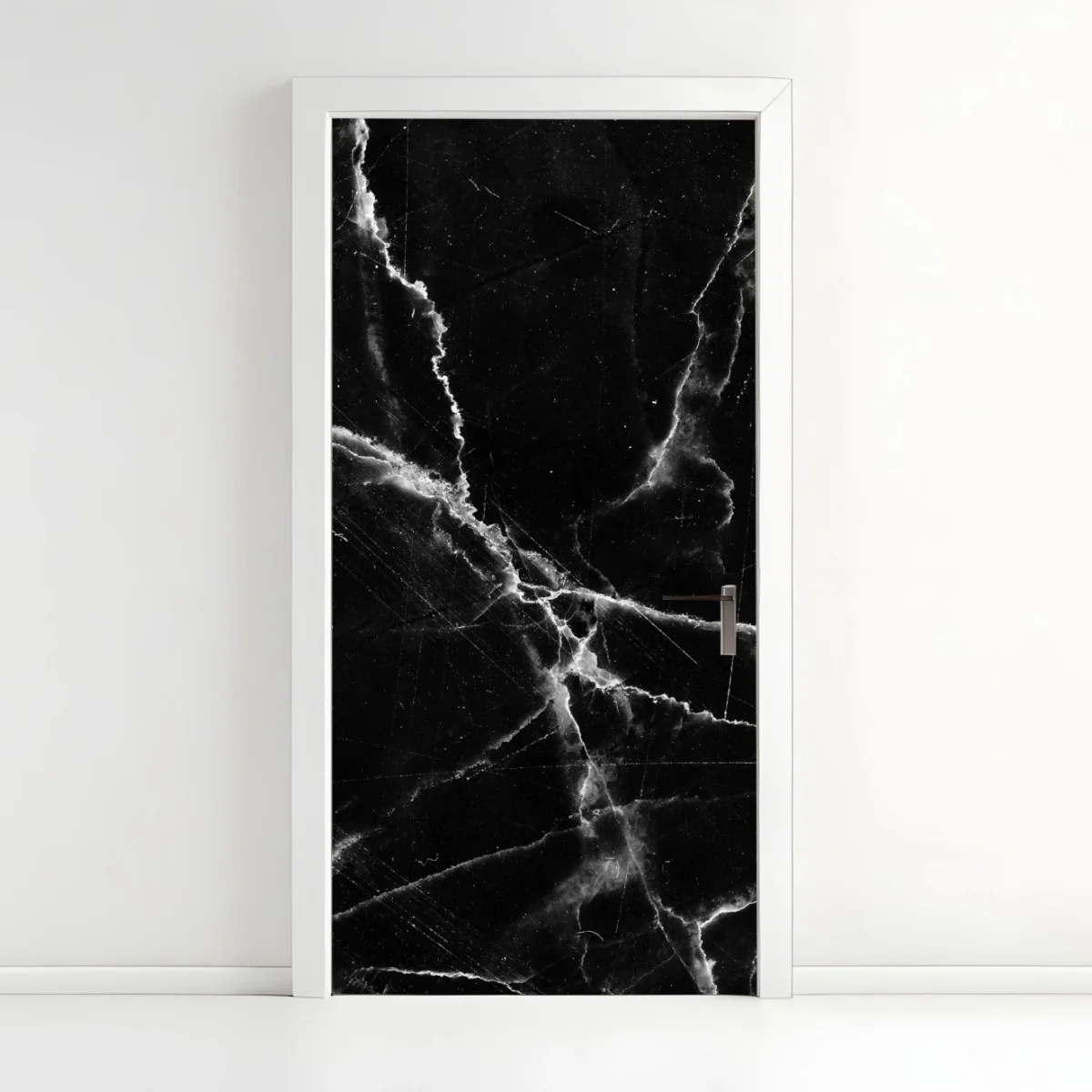 Pegatina para puerta mármol negro con vetas blancas y contraste elegante – Pixers® Pegatina para puerta mármol negro con vetas blancas y contraste elegante – Pixers®