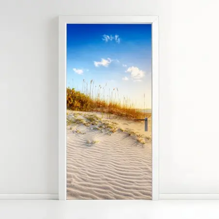 Pegatina para puerta atardecer sobre dunas en Grace Bay, Turks & Caicos – Pixers®