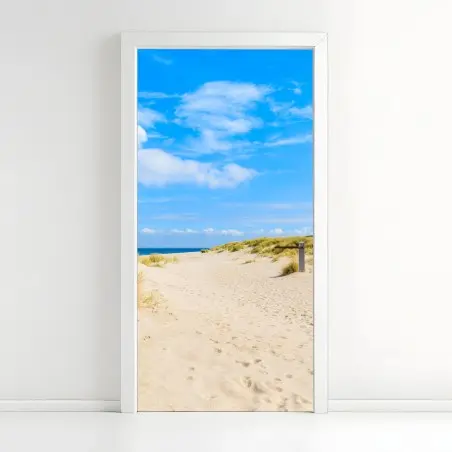 Pegatina para puerta brisa de las dunas de Ellenbogen en Sylt – Pixers®