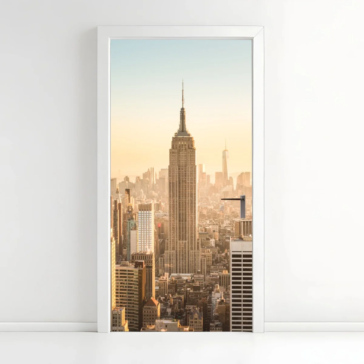Pegatina para puerta amanecer sobre el skyline de Nueva York – Pixers® Pegatina para puerta amanecer sobre el skyline de Nueva York – Pixers®