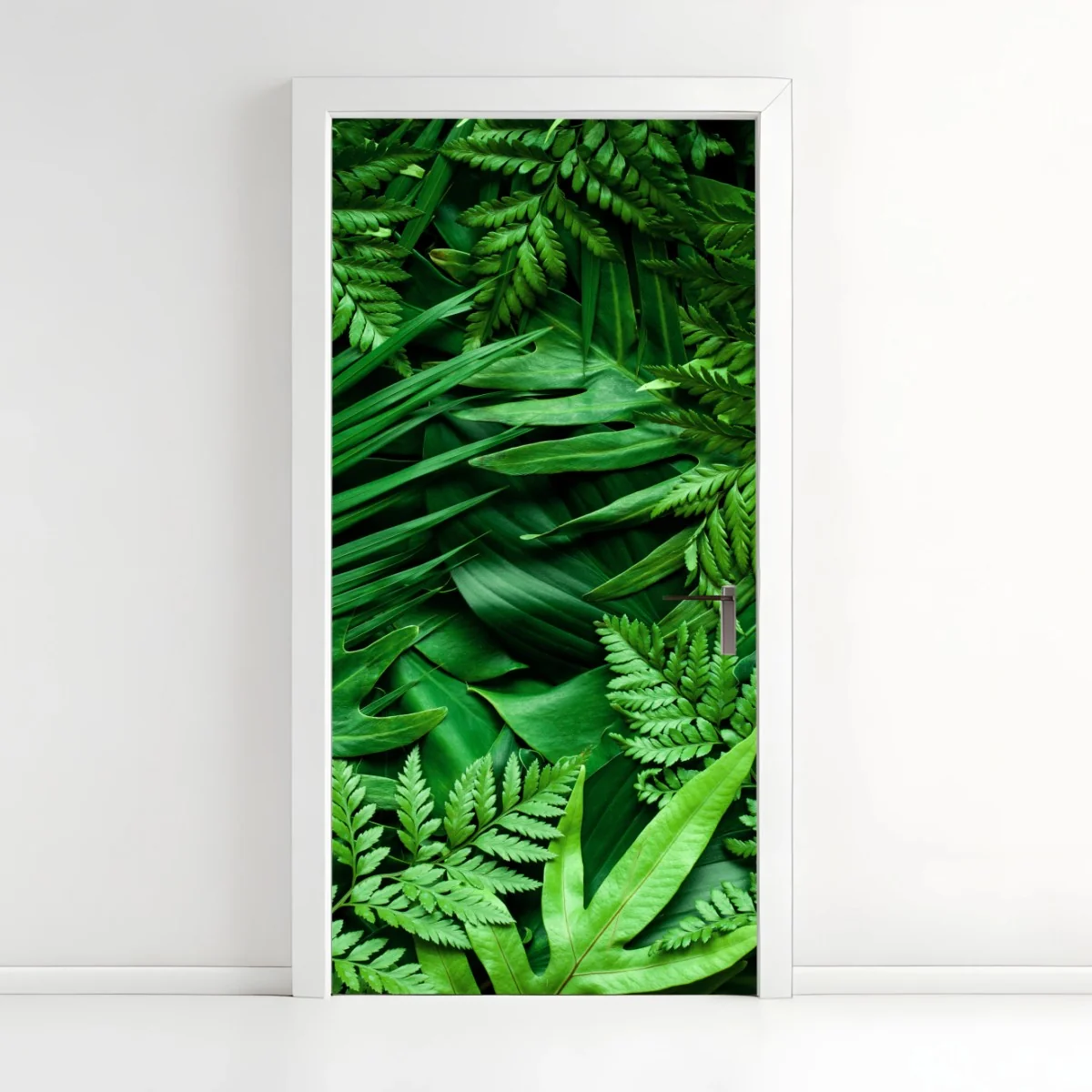 Pegatina para puerta follaje tropical exuberante en tonos verdes – Pixers® Pegatina para puerta follaje tropical exuberante en tonos verdes – Pixers®