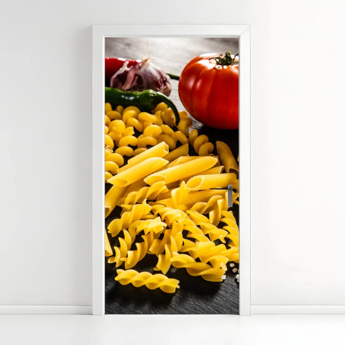 Pegatina para puerta composición de pasta y especias mediterráneas – Pixers® Pegatina para puerta composición de pasta y especias mediterráneas – Pixers®