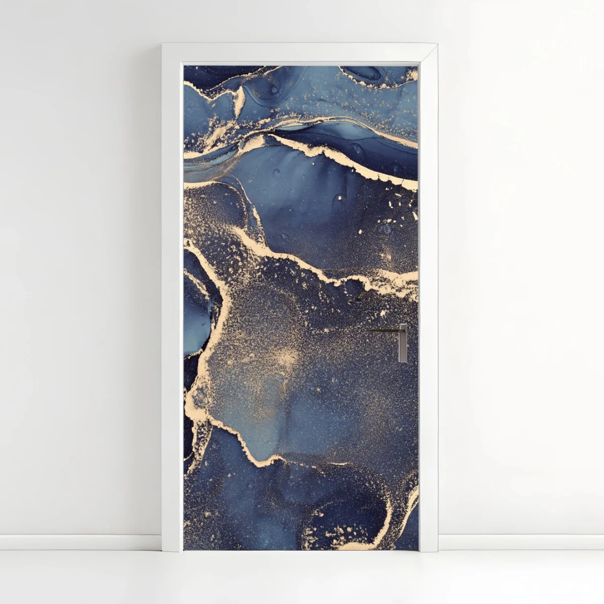 Pegatina para puerta sueño líquido en azul y dorado – Pixers® Pegatina para puerta sueño líquido en azul y dorado – Pixers®