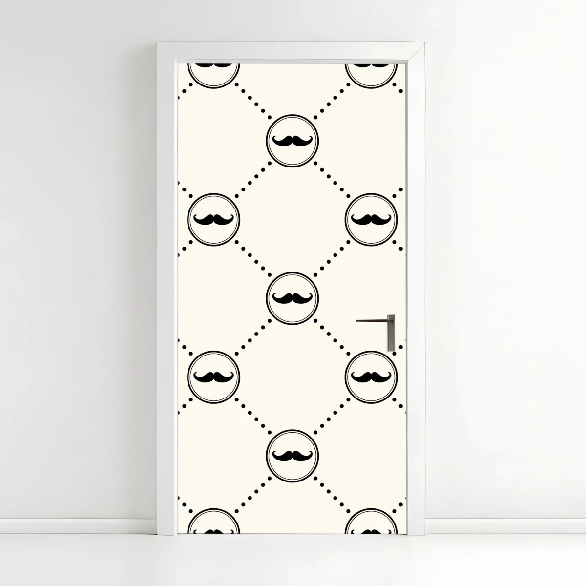 Pegatina para puerta diseño retro de bigotes en patrón geométrico – Pixers® Pegatina para puerta diseño retro de bigotes en patrón geométrico – Pixers®