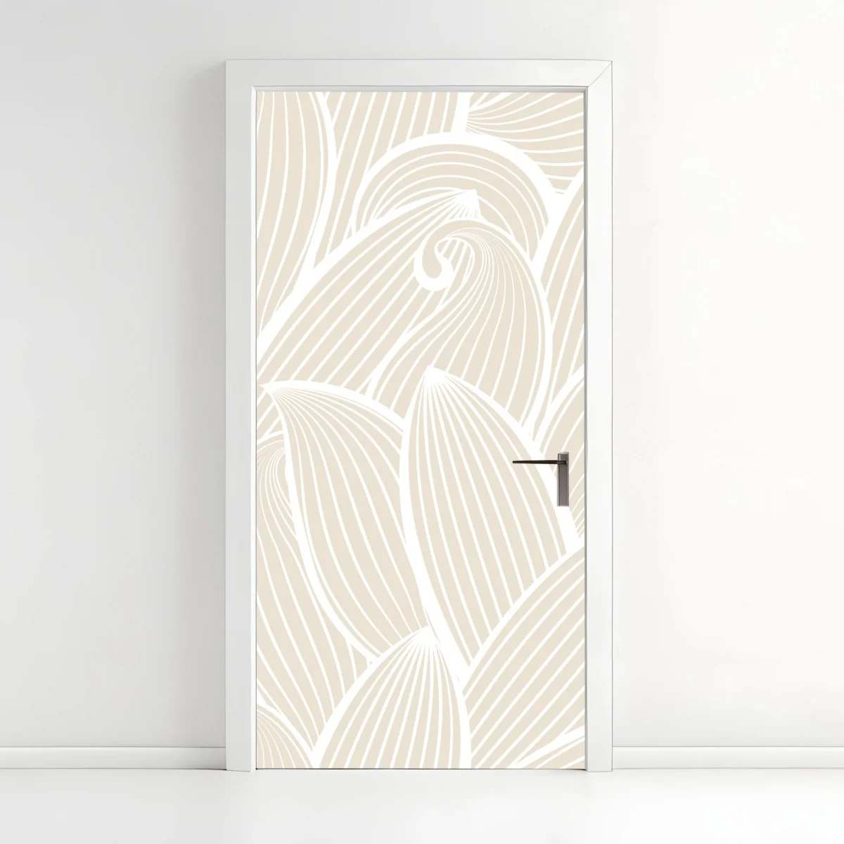 Pegatina para puerta diseño floral minimalista en tonos beige – Pixers® Pegatina para puerta diseño floral minimalista en tonos beige – Pixers®