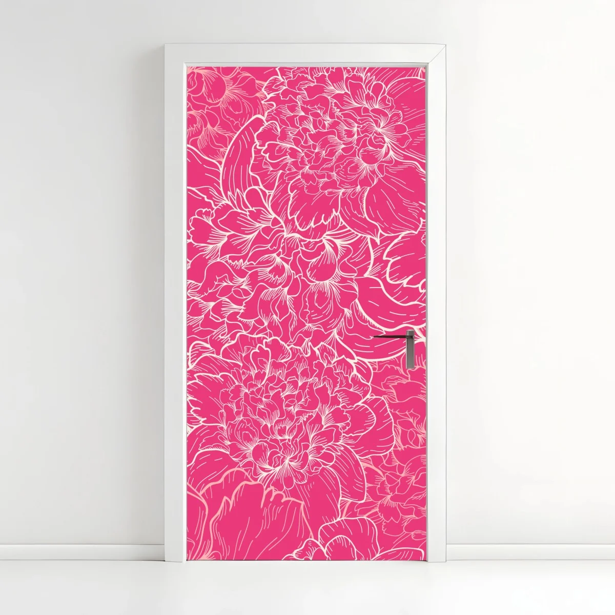 Pegatina para puerta estampado floral rosa vibrante – Pixers® Pegatina para puerta estampado floral rosa vibrante – Pixers®
