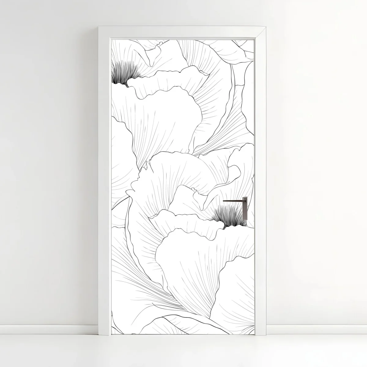 Pegatina para puerta diseño botánico en contorno blanco y negro – Pixers® Pegatina para puerta diseño botánico en contorno blanco y negro – Pixers®
