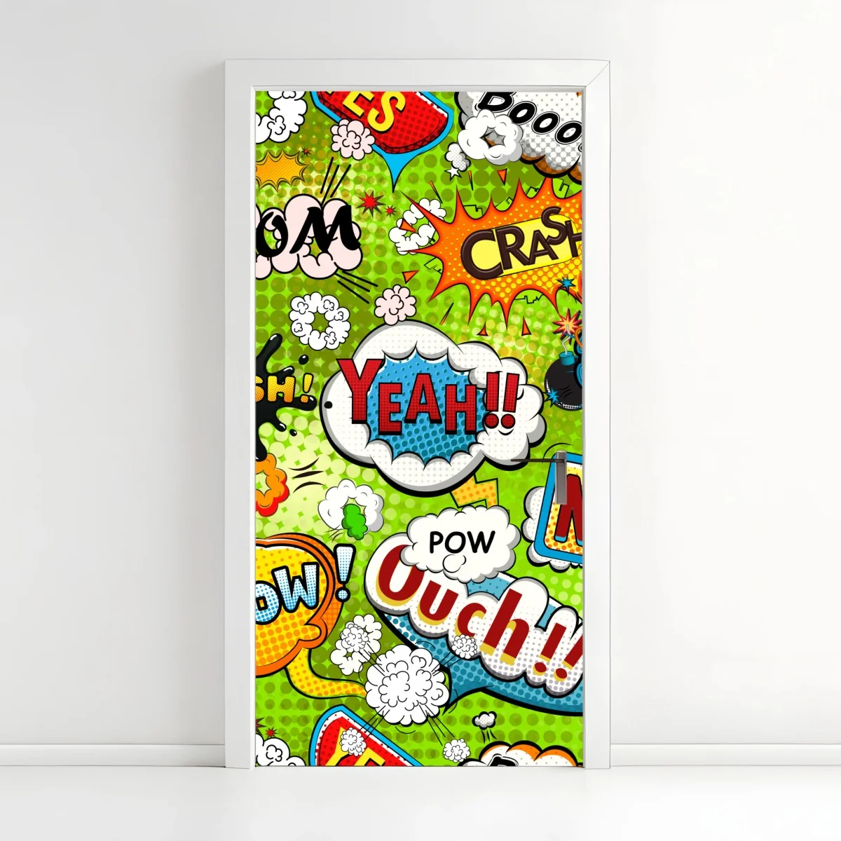 Pegatina para puerta diseño decorativo de cómic pop art con onomatopeyas vibrantes – Pixers® Pegatina para puerta diseño decorativo de cómic pop art con onomatopeyas vibrantes – Pixers®