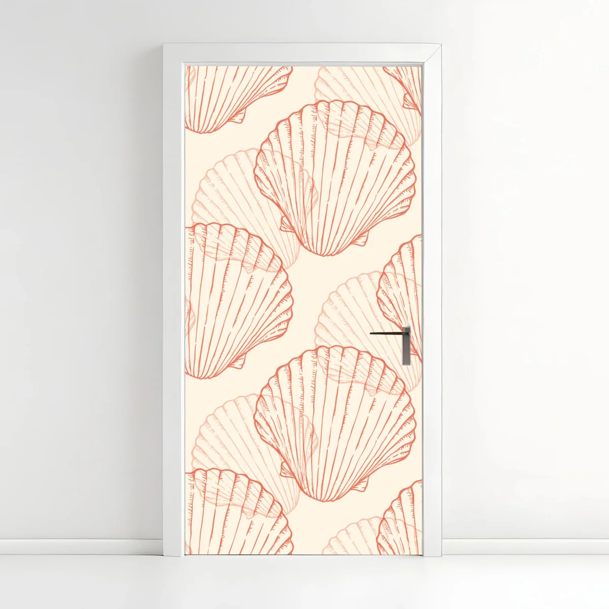 Pegatina para puerta patrón de conchas marinas en tonos coral – Pixers® Pegatina para puerta patrón de conchas marinas en tonos coral – Pixers®