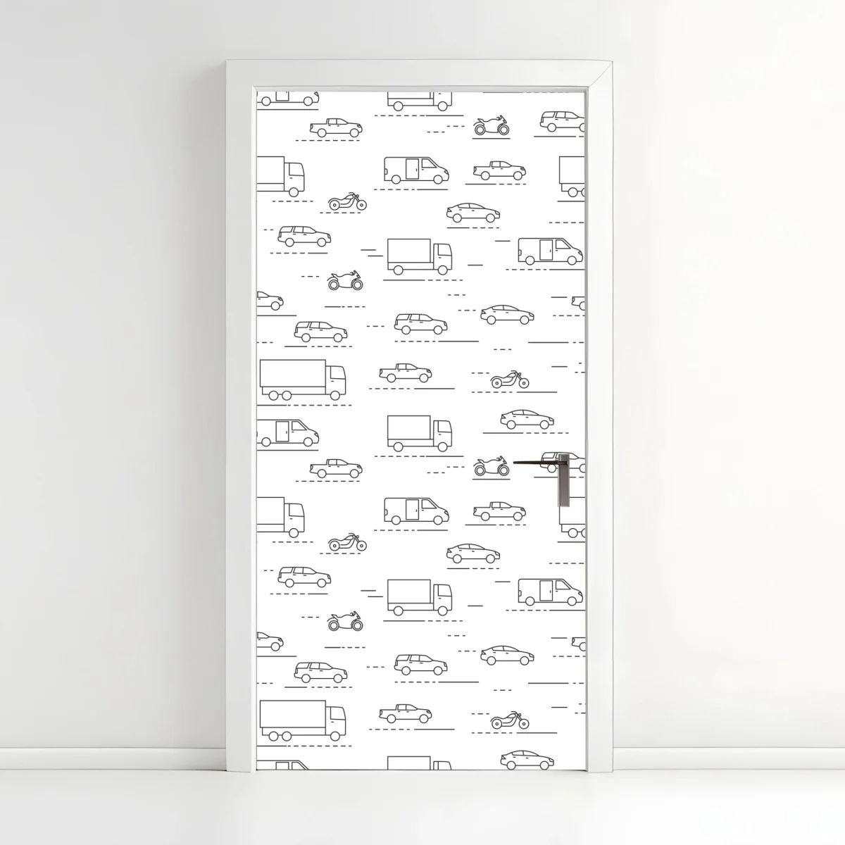 Pegatina para puerta patrón minimalista de vehículos en movimiento – Pixers® Pegatina para puerta patrón minimalista de vehículos en movimiento – Pixers®