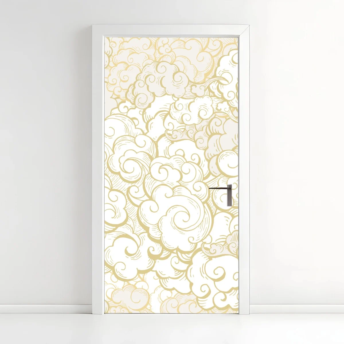 Pegatina para puerta patrón de nubes doradas estilo ornamental – Pixers® Pegatina para puerta patrón de nubes doradas estilo ornamental – Pixers®