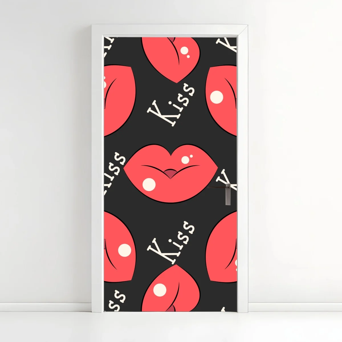 Pegatina para puerta patrón de labios y besos en tonos rojos – Pixers® Pegatina para puerta patrón de labios y besos en tonos rojos – Pixers®