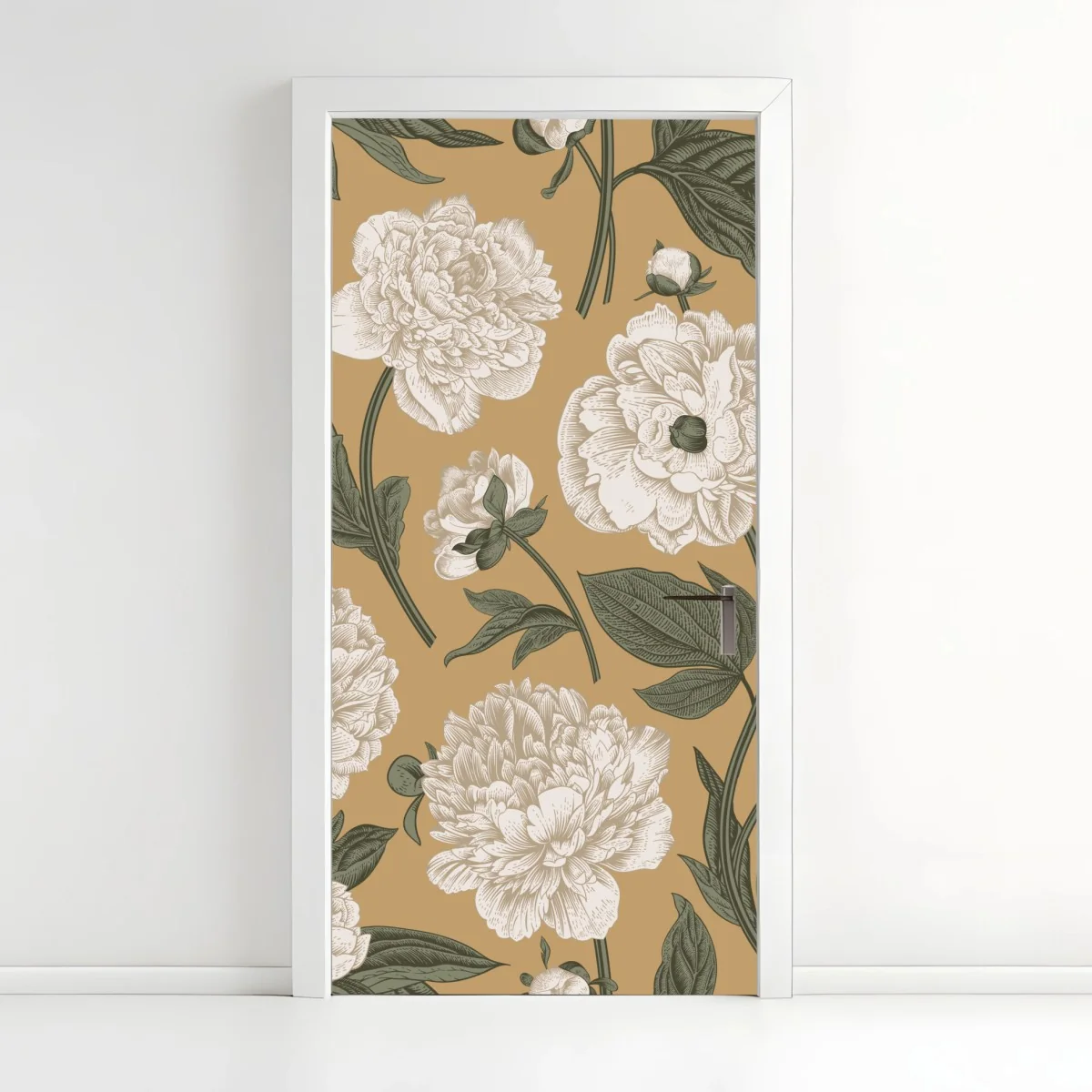 Pegatina para puerta estampado botánico de peonías sobre fondo beige – Pixers® Pegatina para puerta estampado botánico de peonías sobre fondo beige – Pixers®