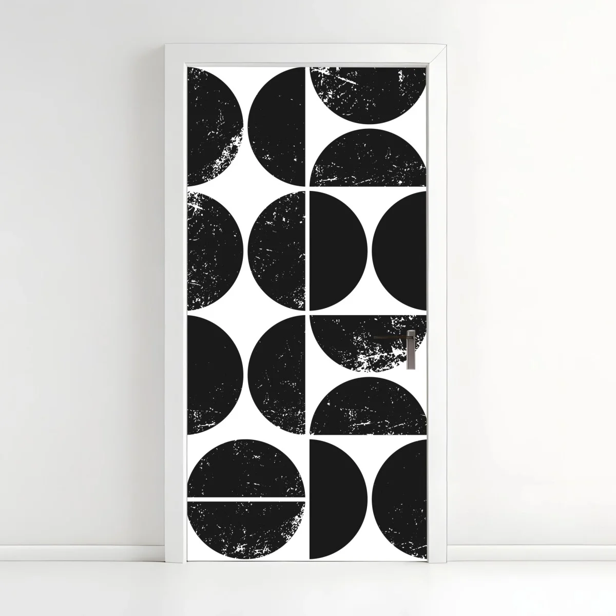 Pegatina para puerta patrón geométrico de círculos con textura envejecida – Pixers® Pegatina para puerta patrón geométrico de círculos con textura envejecida – Pixers®