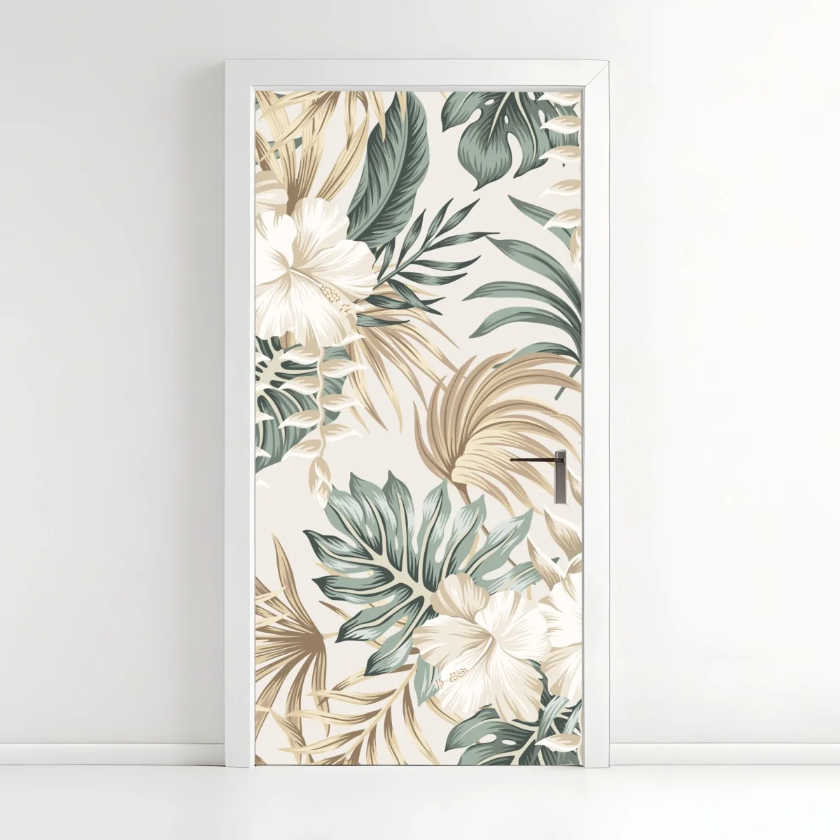 Pegatina para puerta diseño botánico tropical en tonos neutros – Pixers® Pegatina para puerta diseño botánico tropical en tonos neutros – Pixers®