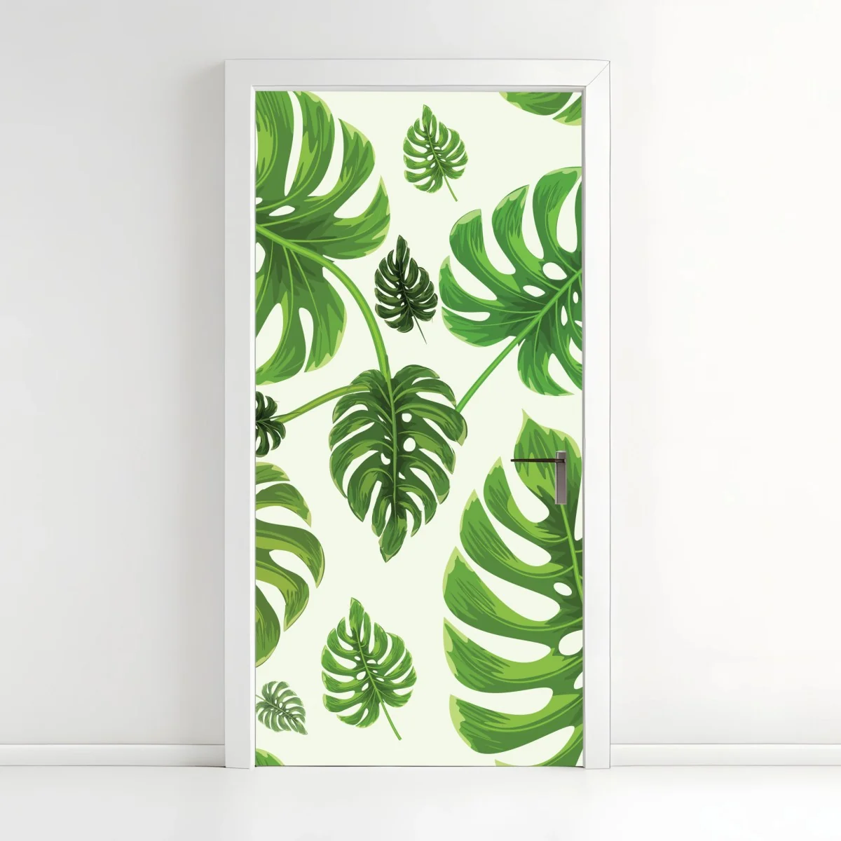 Pegatina para puerta diseño tropical de hojas de monstera – Pixers® Pegatina para puerta diseño tropical de hojas de monstera – Pixers®