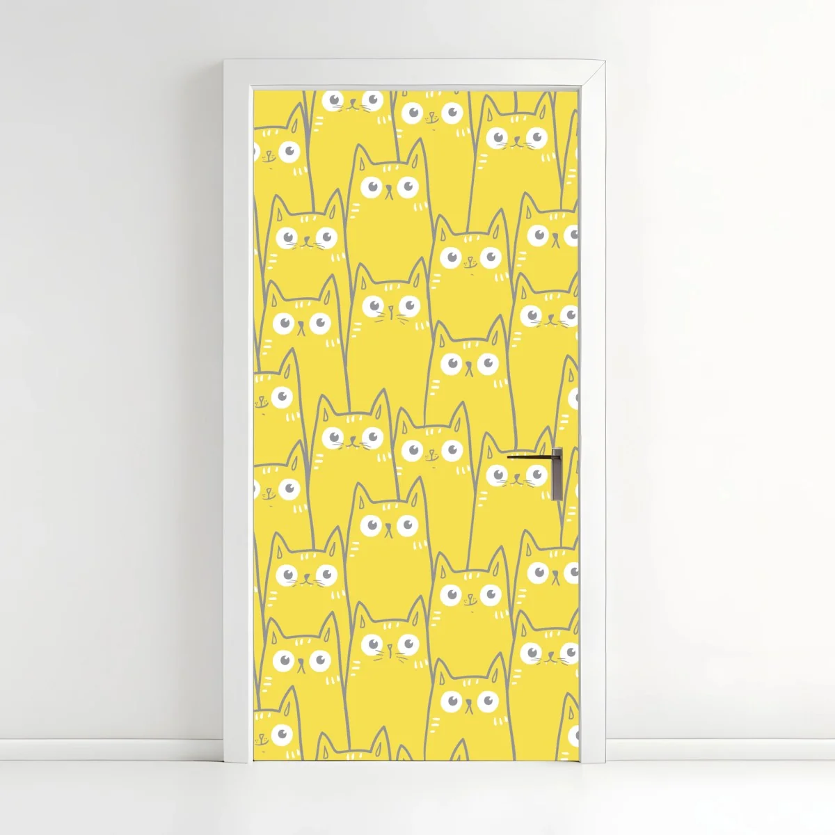 Pegatina para puerta patrón encantador de gatos amarillos – Pixers® Pegatina para puerta patrón encantador de gatos amarillos – Pixers®