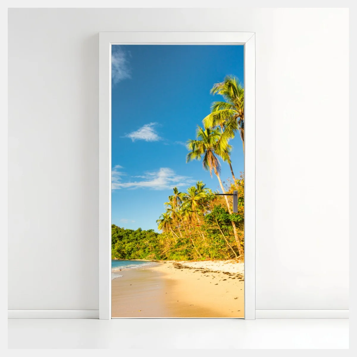 Pegatina para puerta atardecer en playa tropical con palmeras – Pixers® Pegatina para puerta atardecer en playa tropical con palmeras – Pixers®