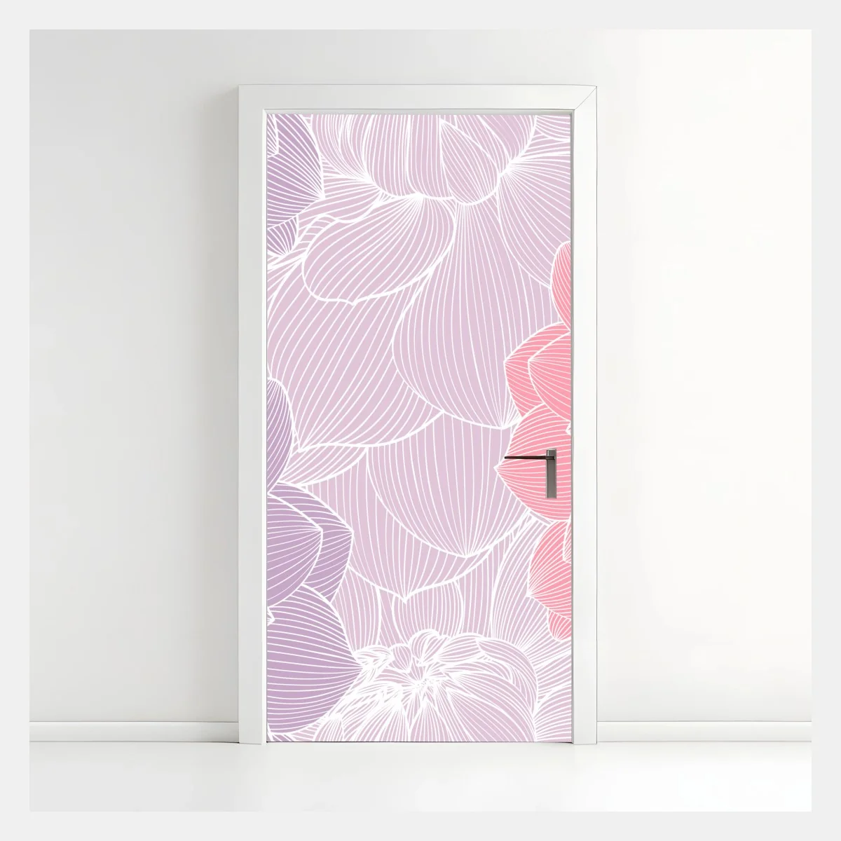 Pegatina para puerta flores lineales en tonos pastel – Pixers® Pegatina para puerta flores lineales en tonos pastel – Pixers®