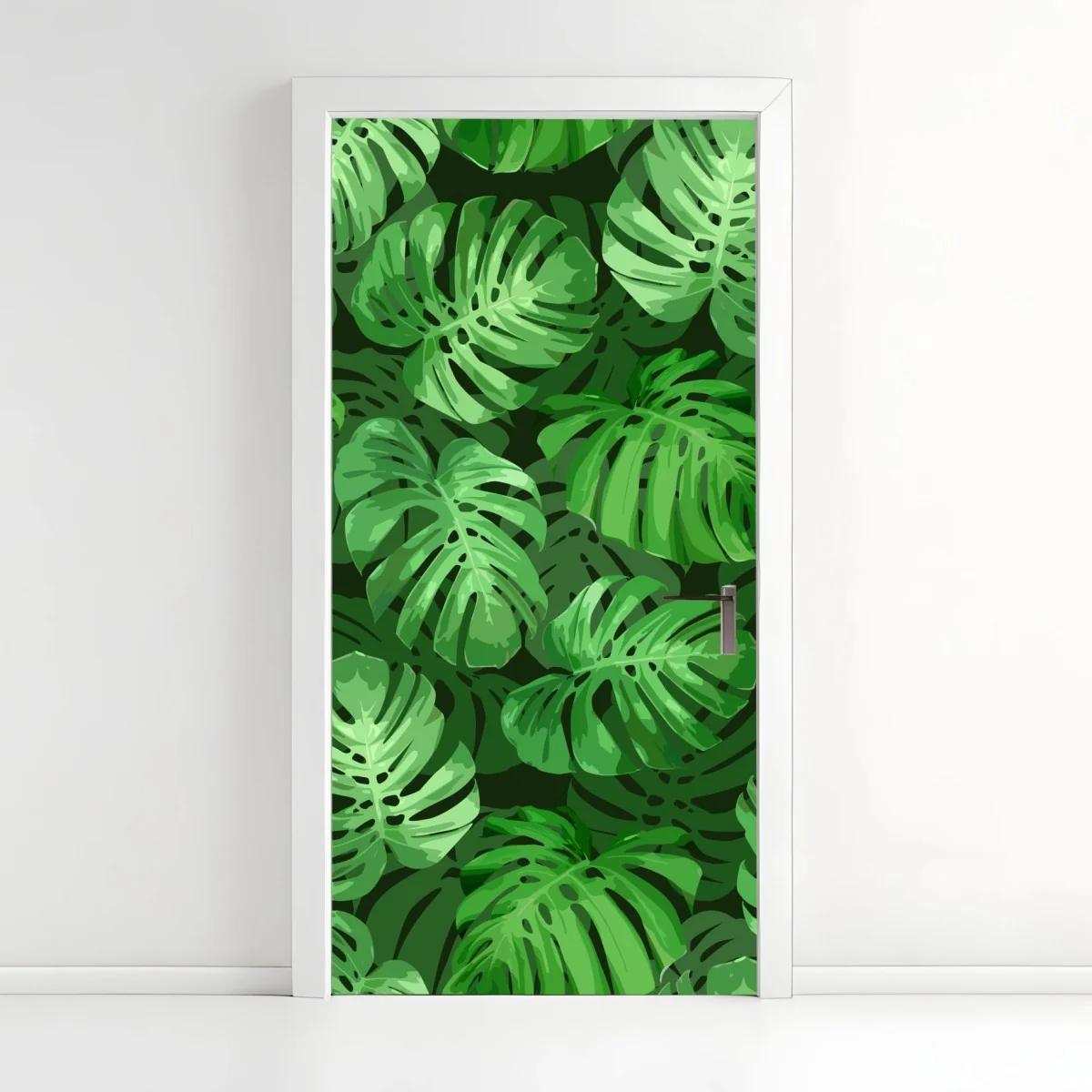 Pegatina para puerta patrón tropical de hojas de monstera – Pixers® Pegatina para puerta patrón tropical de hojas de monstera – Pixers®