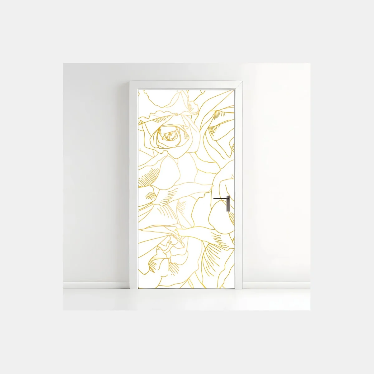 Pegatina para puerta patrón de rosas doradas sobre fondo blanco – Pixers® Pegatina para puerta patrón de rosas doradas sobre fondo blanco – Pixers®