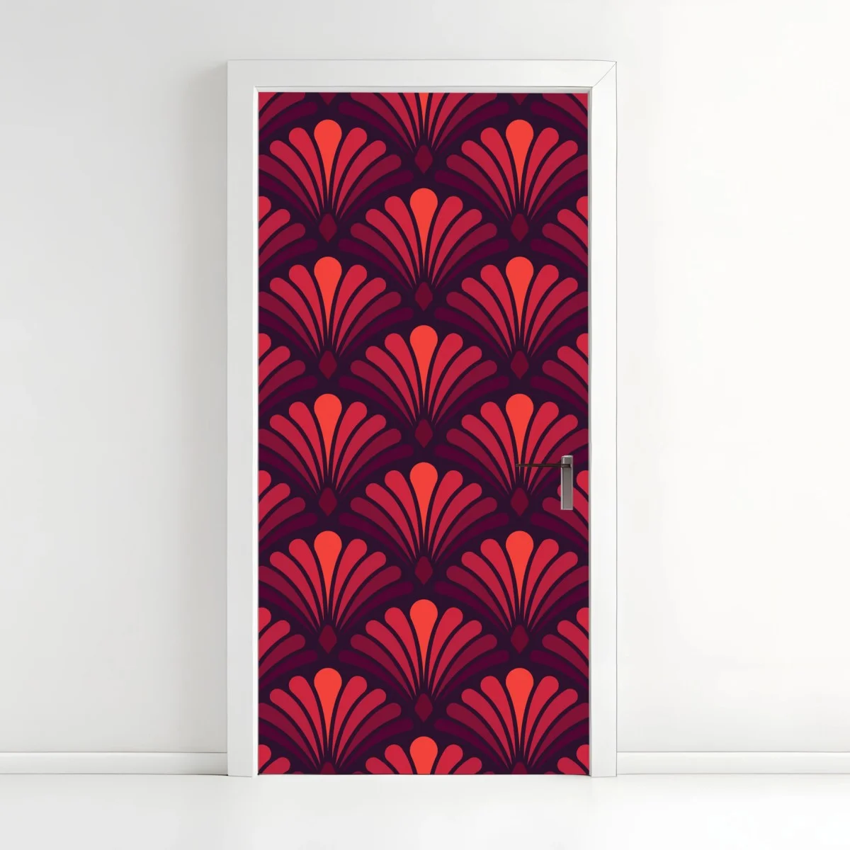 Pegatina para puerta motivo art déco en tonos rojos y burdeos – Pixers® Pegatina para puerta motivo art déco en tonos rojos y burdeos – Pixers®