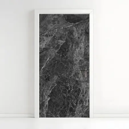 Pegatina para puerta textura de mármol oscuro con vetas – Pixers®