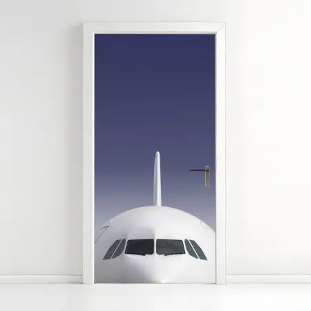 Pegatina para puerta morro de avión sobre cielo azul degradado – Pixers®