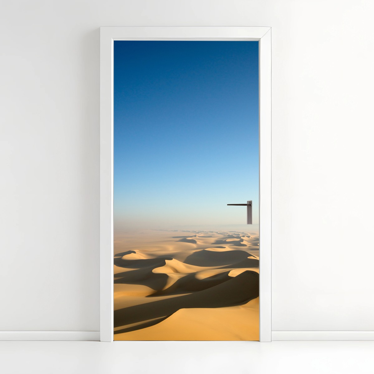 Pegatina para puerta dunas infinitas bajo cielo azul – Pixers®
