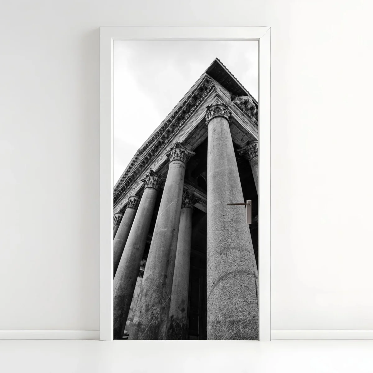 Pegatina para puerta fachada monumental del Panteón de Roma en blanco y negro – Pixers® Pegatina para puerta fachada monumental del Panteón de Roma en blanco y negro – Pixers®