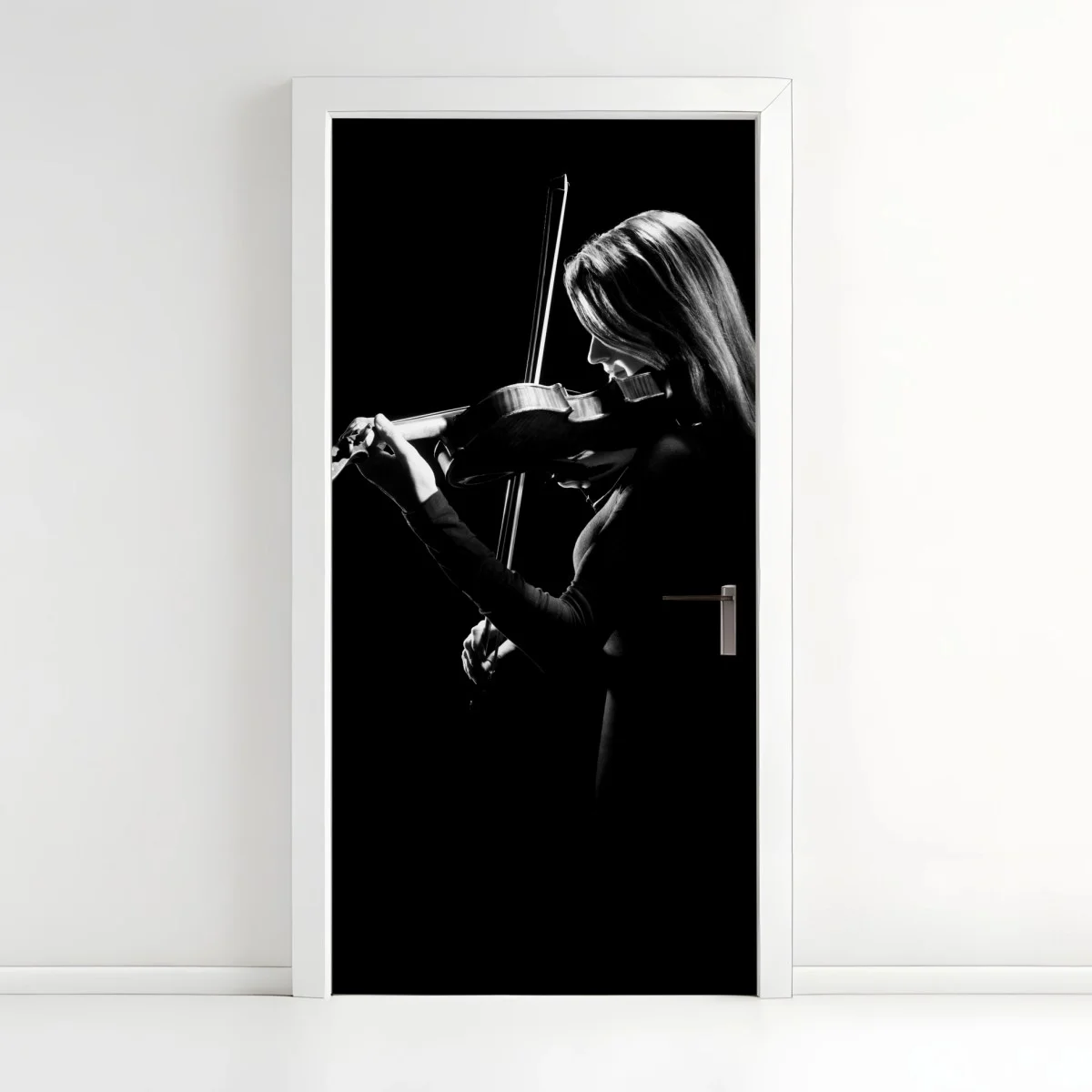 Pegatina para puerta violinista en luz y sombra – Pixers® Pegatina para puerta violinista en luz y sombra – Pixers®