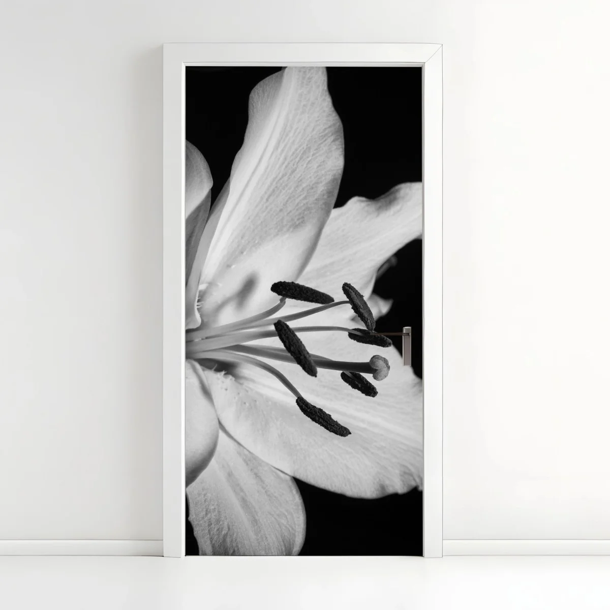 Pegatina para puerta lirio en primer plano blanco y negro – Pixers® Pegatina para puerta lirio en primer plano blanco y negro – Pixers®