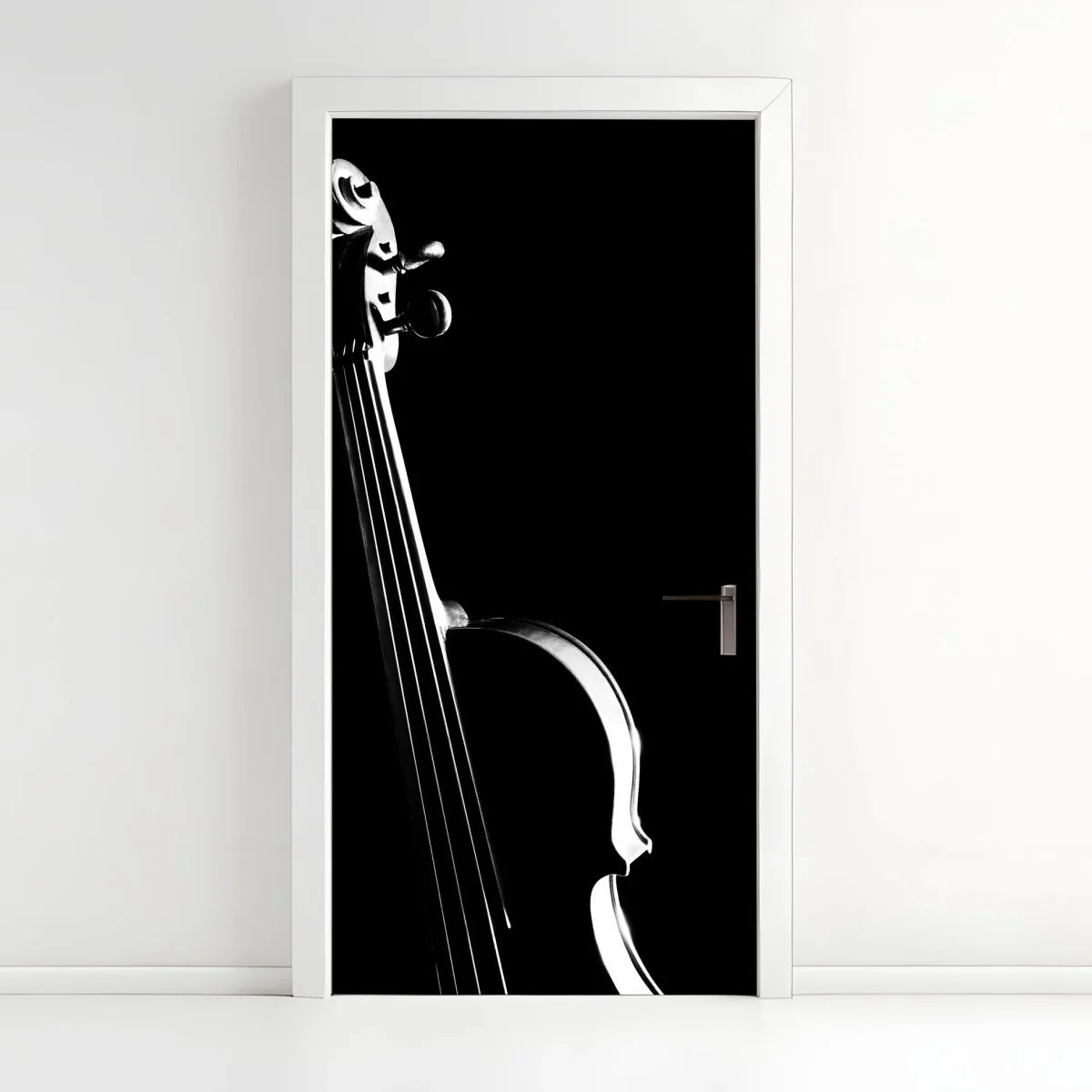 Pegatina para puerta silueta de violín en blanco y negro – Pixers® Pegatina para puerta silueta de violín en blanco y negro – Pixers®