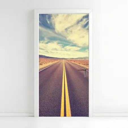Pegatina para puerta carretera infinita en Valle de la Muerte – Pixers®