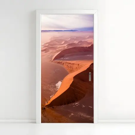 Pegatina para puerta vistas aéreas de las dunas de Sossusvlei, Namibia – Pixers®