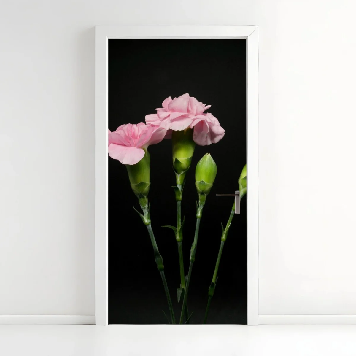Pegatina para puerta claveles rosas sobre fondo negro – Pixers® Pegatina para puerta claveles rosas sobre fondo negro – Pixers®