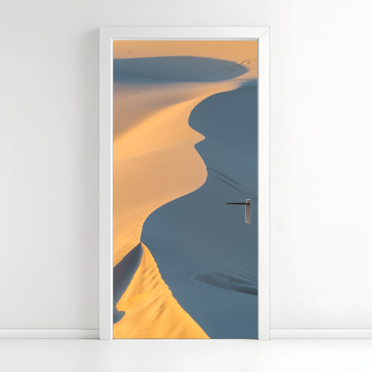 Pegatina para puerta curvas doradas del desierto – Pixers®