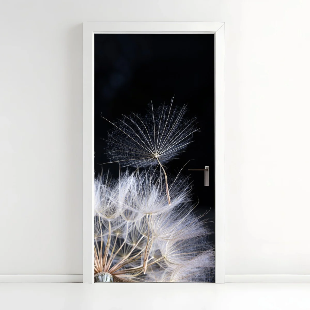Pegatina para puerta semilla de diente de león sobre fondo negro – Pixers® Pegatina para puerta semilla de diente de león sobre fondo negro – Pixers®
