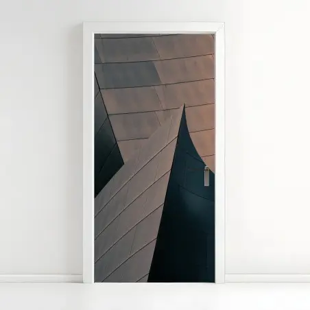Pegatina para puerta geometría arquitectónica en metal – Pixers®