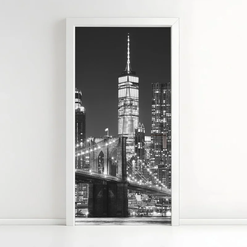 Pegatina para puerta nocturno de Brooklyn y Manhattan