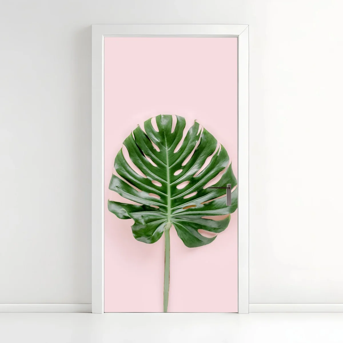 Pegatina para puerta hoja de monstera sobre fondo rosa – Pixers® Pegatina para puerta hoja de monstera sobre fondo rosa – Pixers®