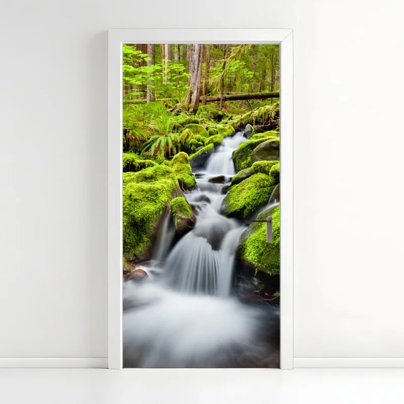 Pegatina para puerta serenidad del arroyo en Sol Duc