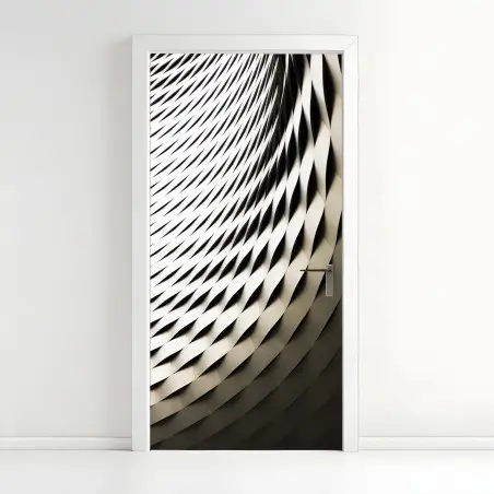 Pegatina para puerta patrón arquitectónico en relieve – Pixers®