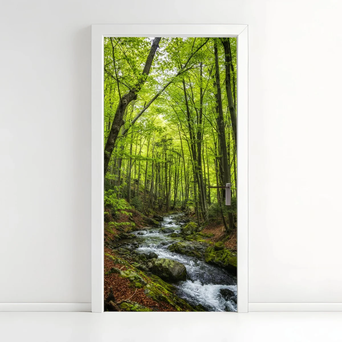 Pegatina para puerta bosque esmeralda con arroyo – Pixers® Pegatina para puerta bosque esmeralda con arroyo – Pixers®