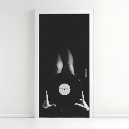 Pegatina para puerta melodía en sombras y vinilo – Pixers®