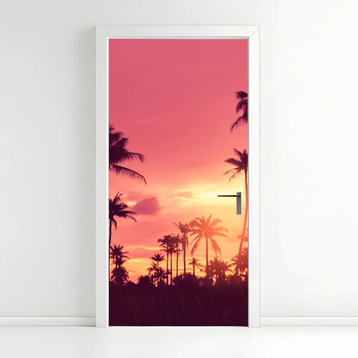 Pegatina para puerta atardecer tropical entre palmeras – Pixers® Pegatina para puerta atardecer tropical entre palmeras – Pixers®