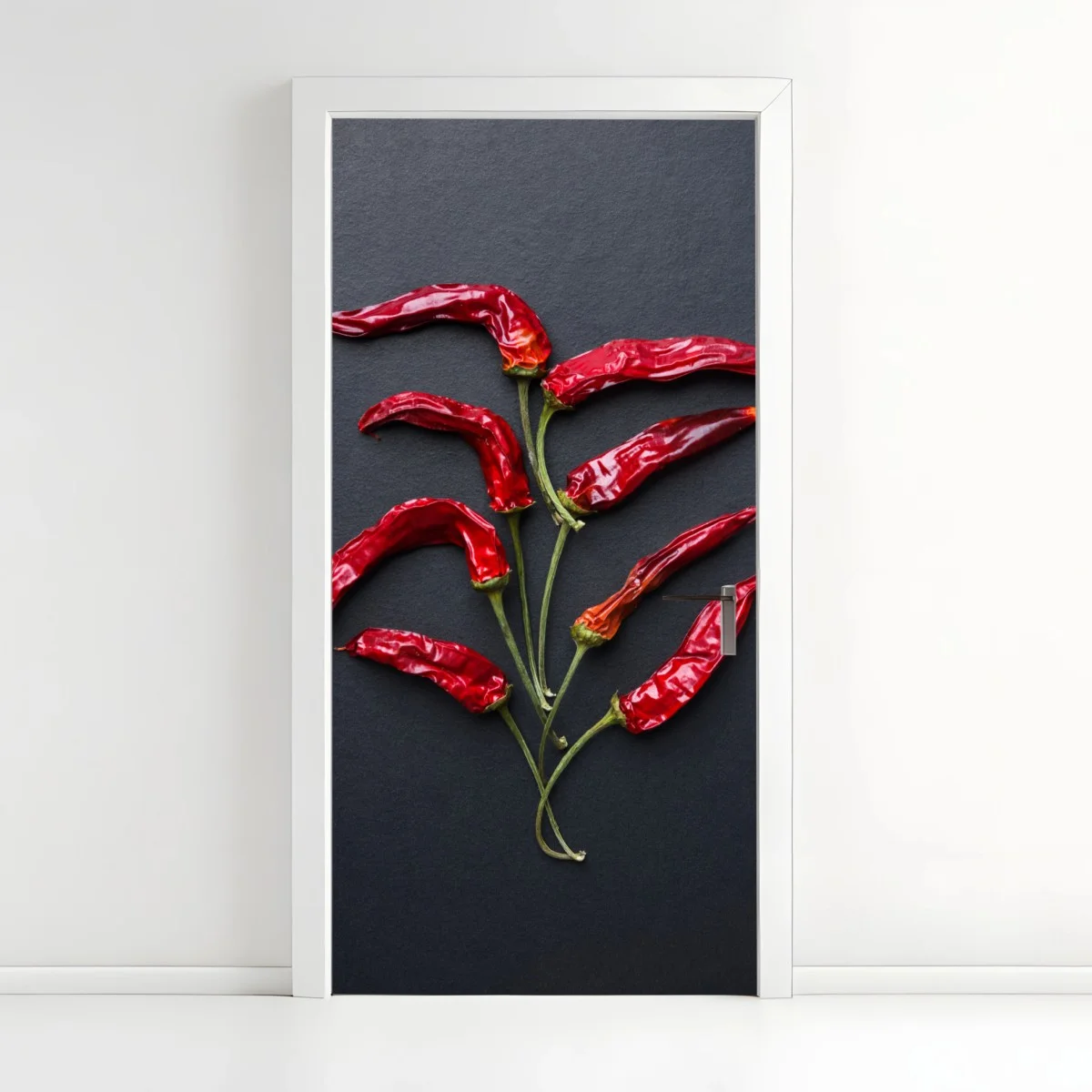 Pegatina para puerta árbol de chiles rojos sobre fondo negro – Pixers® Pegatina para puerta árbol de chiles rojos sobre fondo negro – Pixers®